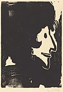Woman's Profile (Frauenprofil) by Emil Nolde