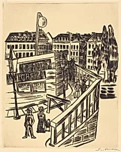 Wooden Bridge (Holzbrücke) by Max Beckmann