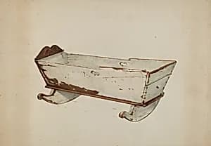 Wooden Cradle by Arthur Stewart