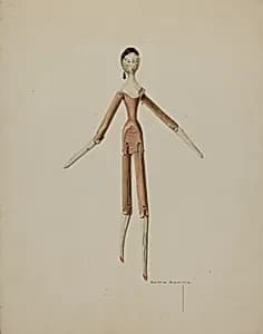 Wooden Doll by Bertha Semple