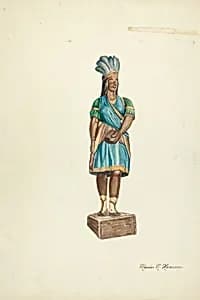 Wooden Indian (Female) by Marius Hansen