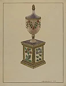 Wooden Mantel Ornament by J. Howard Iams