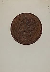 Wooden Medallion by Florence Huston