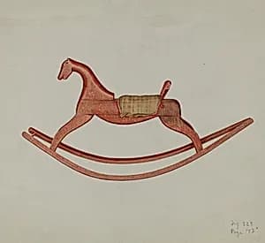 Wooden Rocking Horse by Helen E. Gilman
