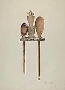 Wooden Spoon Rack by Sarkis Erganian