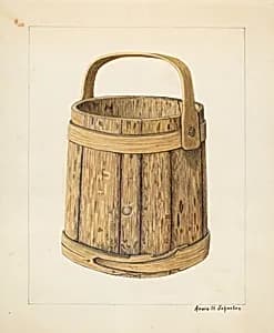 Wooden Sugar Bucket by Annie B. Johnston