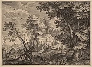 Woodland Scene by Aegidius Sadeler II after Roelandt Savery