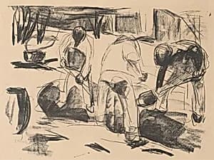 Workers Digging by Edvard Munch