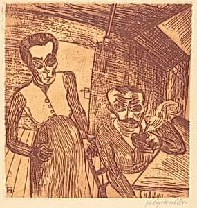 Working-Class Couple by Conrad Felixmüller