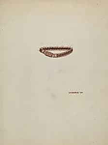 Woven Hair Bracelet by Irene M. Burge