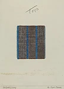 Woven Striped Linsey Wooley by Clyde L. Cheney