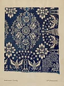 Woven Wool Coverlet by William P. Shearwood