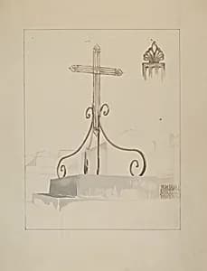 Wrought Iron Cross by Aurelia Arbo