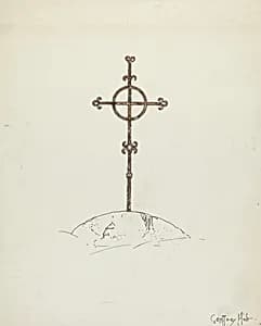 Wrought Iron Cross by Geoffrey Holt