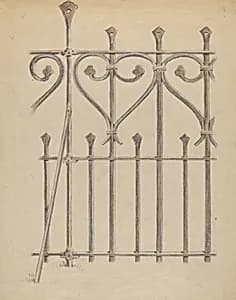 Wrought Iron Fence by Francis Law Durand