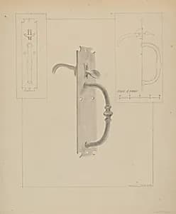 Wrought Iron Thumb Latch by Donald Streeter