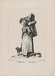 Wäscherinn (Laundress) by Johann Feigel, after Johann Christian Brand
