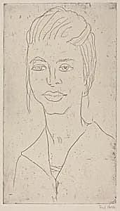 Young Girl (Junges Madchen) by Emil Nolde