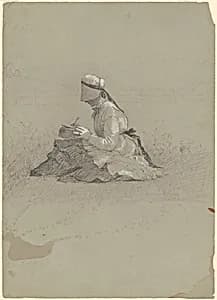 Young Lady Writing by Enoch Wood Perry, Jr.