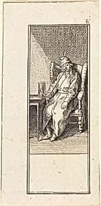 Young Man Seated, Smoking by Daniel Nikolaus Chodowiecki