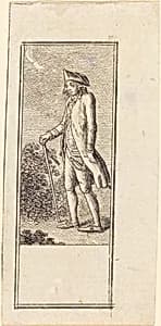 Young Man with Cane by Daniel Nikolaus Chodowiecki