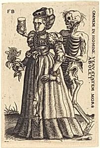 Young Woman and Death by Master F.B.