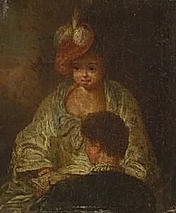 Young Woman and Man by French 18th Century