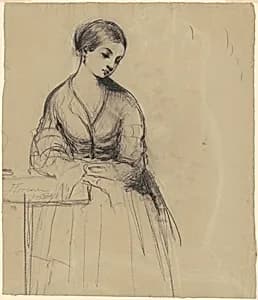 Young Woman, Florence [recto] by Seth Wells Cheney