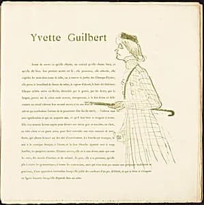 Yvette Guilbert by Henri de Toulouse-Lautrec