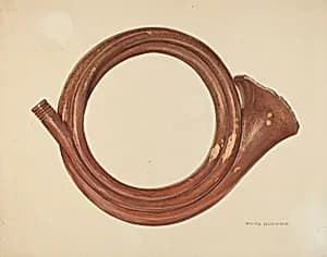 Zoar Pottery Assembly Horn by Fritz Boehmer