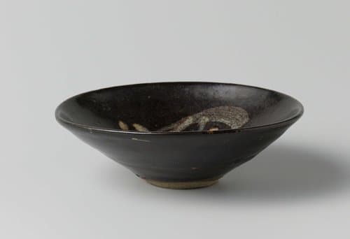 Tea bowl with a flower spray by anonymous