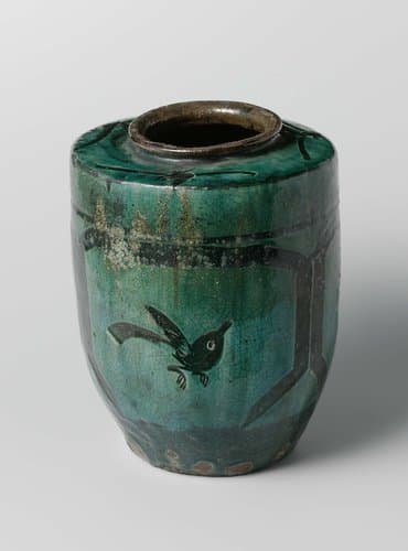 Vase with a plant by anonymous