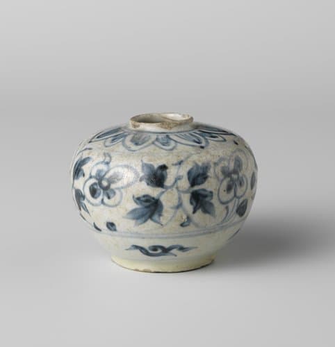 Ovoid jar with floral scrolls by anonymous