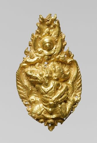 Gouden plaat met Garuda by anonymous