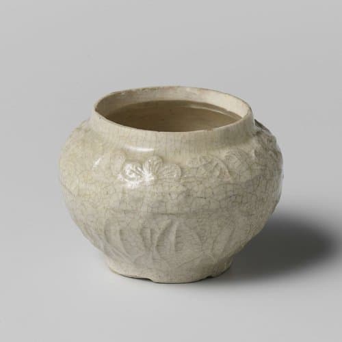 Ovoid jar with flower sprays in relief by anonymous