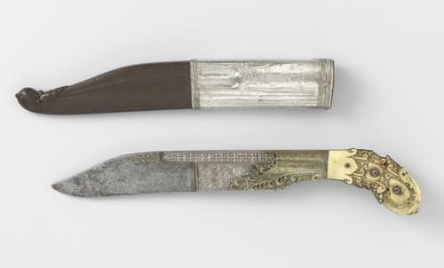 Ceremonial knife with sheath by anonymous