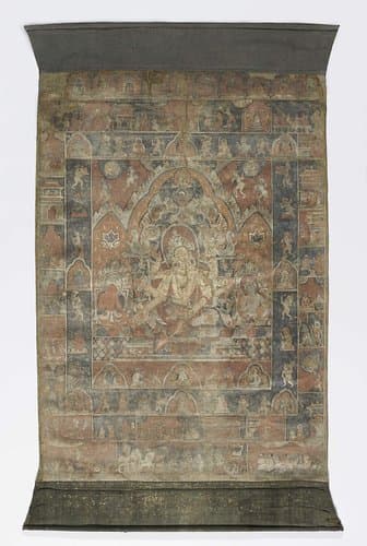 Schildering op doek van Vasudhara by anonymous