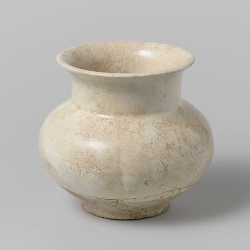 Jar with fluted sides by anonymous; anonymous
