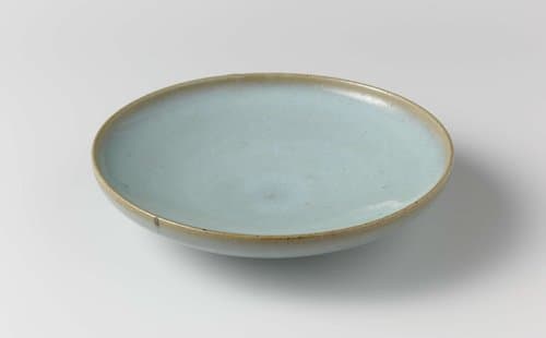 Saucer-dish with a lavender blue glaze by anonymous; anonymous