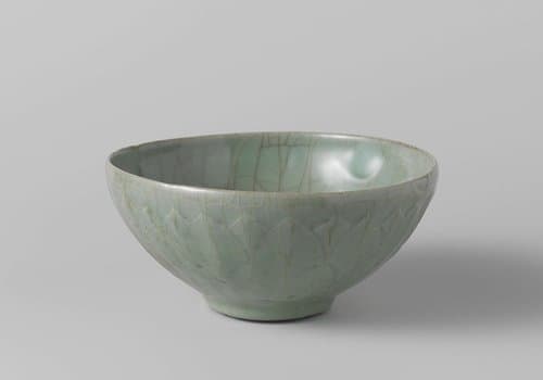 Bowl with moulded lotus petals by anonymous