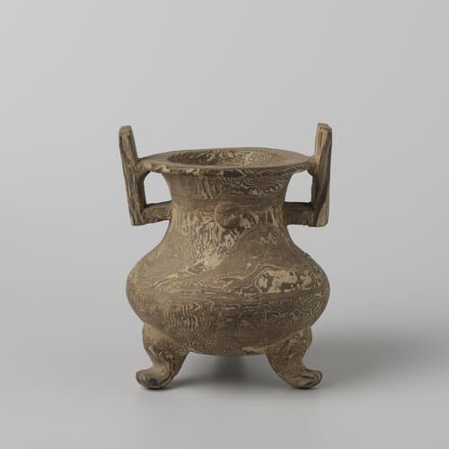 Incense burner of marbled stoneware by anonymous