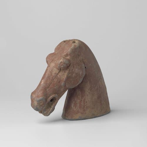 Funeral figure of a horse's head by anonymous