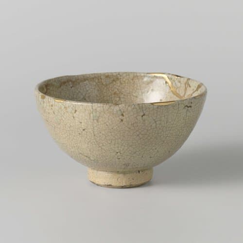Tea bowl with a green glaze by anonymous