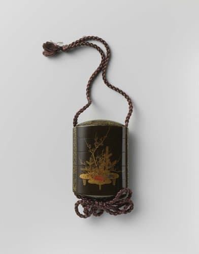 Inro met kamerscherm by anonymous