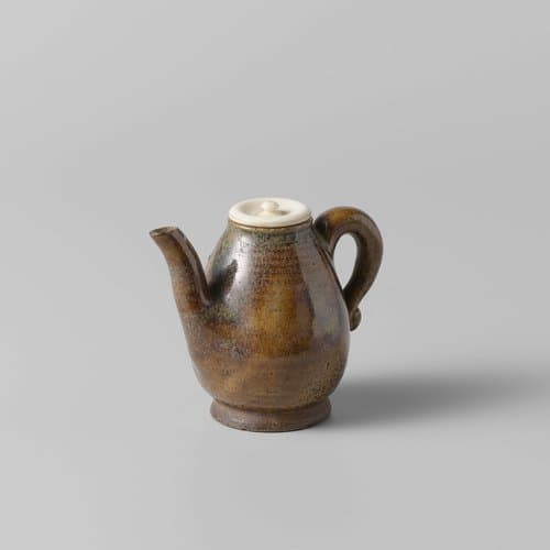 Small ewer with a lightbrown glaze by anonymous; anonymous