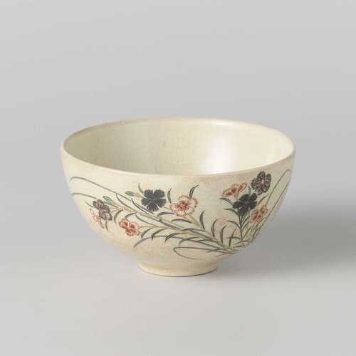 Bowl with flower sprays by anonymous; anonymous