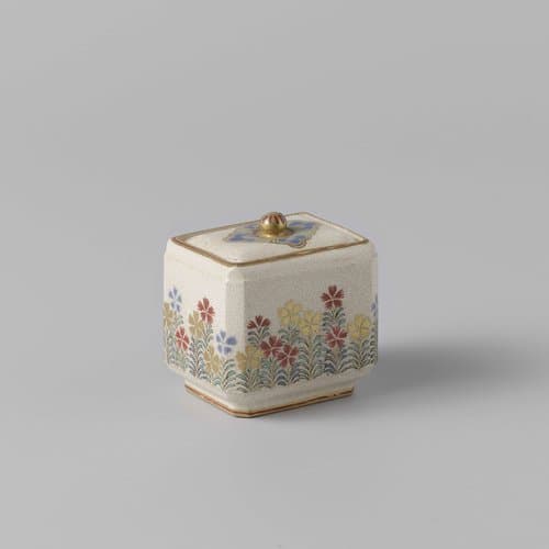 Incense box with flowering plants by anonymous; anonymous