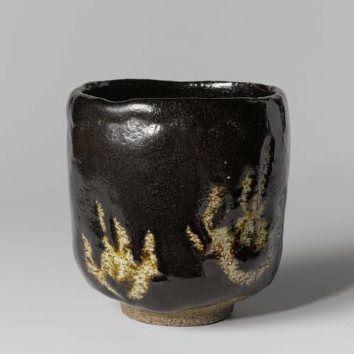 Black Tea Bowl with Flame Motifs by anonymous; anonymous