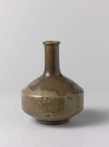 Vase with a grey brown glaze by anonymous; anonymous