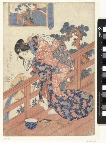 Courtisane vergeleken met Koteiken by Utagawa Sadatora